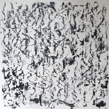 Картина под названием "white and black19" - Claude Goasguen, Подлинное произведение искусства, Акрил