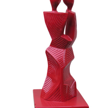 Sculptuur getiteld "UNION" door Claude Gorski, Origineel Kunstwerk, Hout