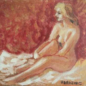 Painting titled "PETIT NU" by Claude Hardenne, Original Artwork