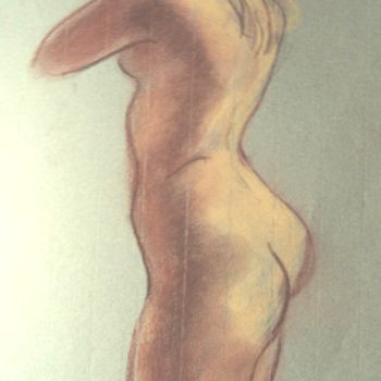 Dessin intitulée "Etude de nu" par Claude Hardenne, Œuvre d'art originale