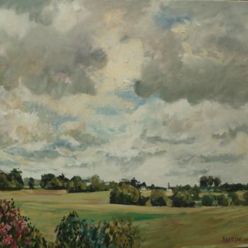 Painting titled "Ciel changeant" by Claude Hardenne, Original Artwork