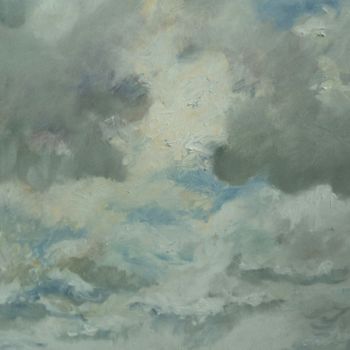 Peinture intitulée "Ciel changeant (dét…" par Claude Hardenne, Œuvre d'art originale