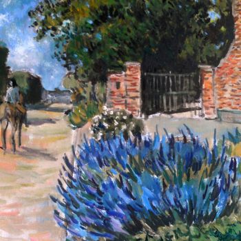 Peinture intitulée "Entrée de village a…" par Claude Hardenne, Œuvre d'art originale