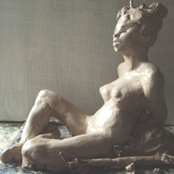 Sculpture intitulée "Encore humide du mo…" par Claude Hardenne, Œuvre d'art originale