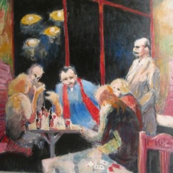 「café de nuit」というタイトルの絵画 Claude Hardenneによって, オリジナルのアートワーク