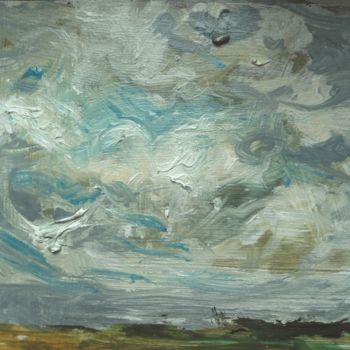 Pintura titulada "Etude de ciel" por Claude Hardenne, Obra de arte original