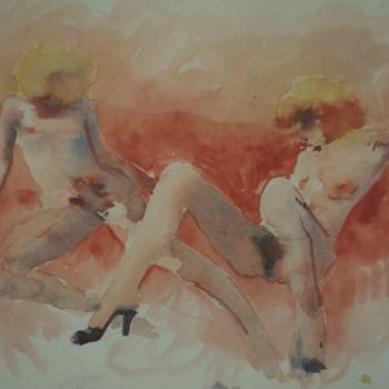 Painting titled "Couple" by Claude Hardenne, Original Artwork