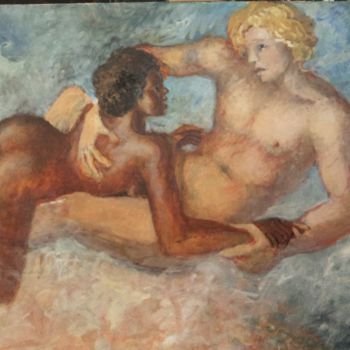 Pintura titulada "Mars et Vénus (2me…" por Claude Hardenne, Obra de arte original