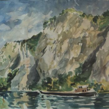 Painting titled "La Meuse wallone" by Claude Hardenne, Original Artwork