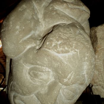 雕塑 标题为“Crapaud de cauchemar” 由Claude Hardenne, 原创艺术品, 石