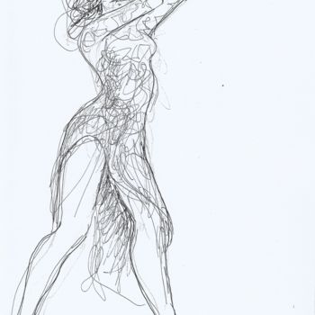 Рисунок под названием "Drag queen" - Claude Hardenne, Подлинное произведение искусства, Маркер