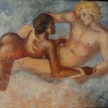 绘画 标题为“Mars et Vénus” 由Claude Hardenne, 原创艺术品, 油