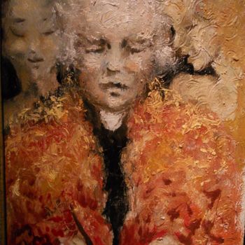 Painting titled "le vieux philosophe" by Claude Hardenne, Original Artwork, Oil