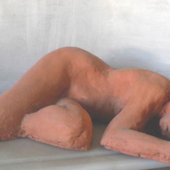 Escultura intitulada "dormeuse" por Claude Hardenne, Obras de arte originais, Terracota