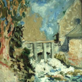 Painting titled "Moulin d'Attre" by Claude Hardenne, Original Artwork, Oil