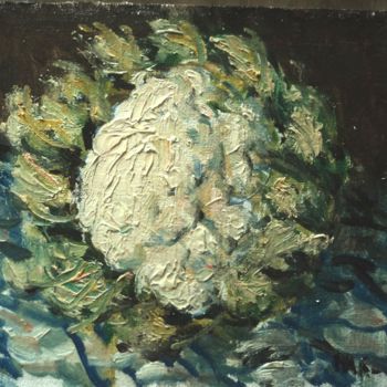 Peinture intitulée "Le chou fleur" par Claude Hardenne, Œuvre d'art originale, Huile