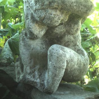 Sculpture titled "cariatide 4" by Claude Hardenne, Original Artwork, Stone