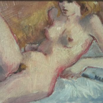 Painting titled "Disposée" by Claude Hardenne, Original Artwork, Oil