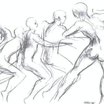 Painting titled "MOUVEMENT" by Claude Hardenne, Original Artwork