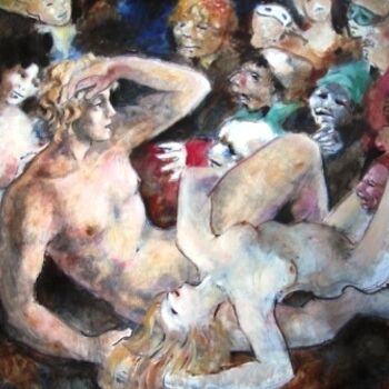 Painting titled "LE CAUCHEMAR" by Claude Hardenne, Original Artwork