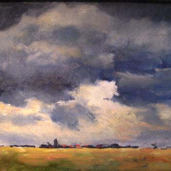 Pintura intitulada ""Avec un ciel si ba…" por Claude Hardenne, Obras de arte originais