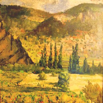 Painting titled ""Ardèche"" by Claude Hardenne, Original Artwork