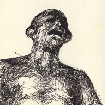 Drawing titled ""Golem"" by Claude Hardenne, Original Artwork