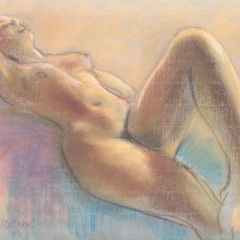 Drawing titled "nu relax" by Claude Hardenne, Original Artwork