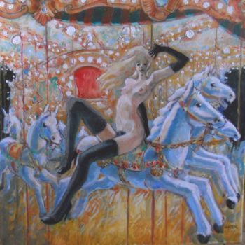 Painting titled "Carrousel" by Claude Hardenne, Original Artwork