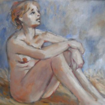 Painting titled "Rêveuse" by Claude Hardenne, Original Artwork