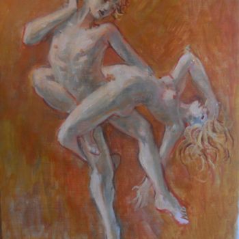Pintura intitulada "danse-désir" por Claude Hardenne, Obras de arte originais