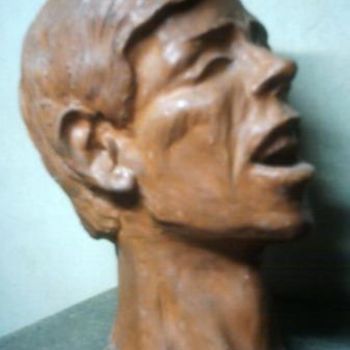 Скульптура под названием "Brel chantant" - Claude Hardenne, Подлинное произведение искусства