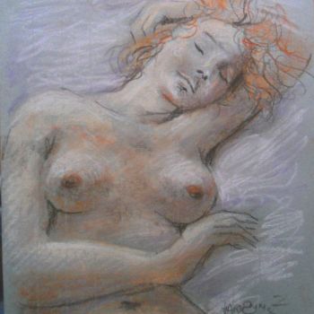 Рисунок под названием "dans les bras de Mo…" - Claude Hardenne, Подлинное произведение искусства