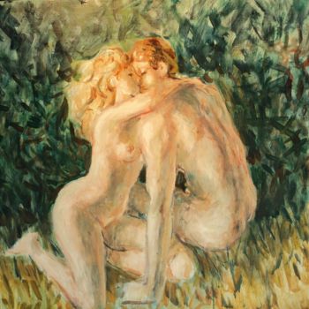 Painting titled "COUPLE" by Claude Hardenne, Original Artwork