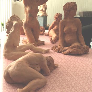 Sculpture titled "portrait de groupe,…" by Claude Hardenne, Original Artwork