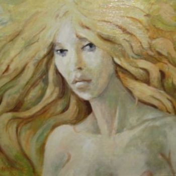Pintura intitulada "blondeur" por Claude Hardenne, Obras de arte originais