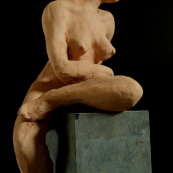Sculpture titled "attentive" by Claude Hardenne, Original Artwork