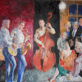 Painting titled "jazz" by Claude Hardenne, Original Artwork