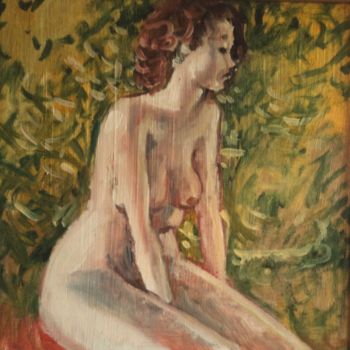 Painting titled "nu en clairière" by Claude Hardenne, Original Artwork