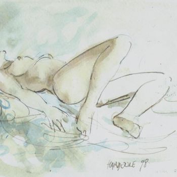 Pintura titulada "Etude de nu" por Claude Hardenne, Obra de arte original