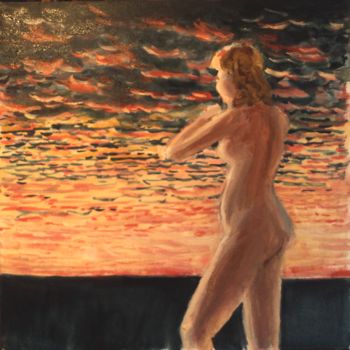 Peinture intitulée "L'aurore" par Claude Hardenne, Œuvre d'art originale