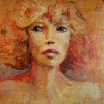 Peinture intitulée "portrait de femme" par Claude Hardenne, Œuvre d'art originale