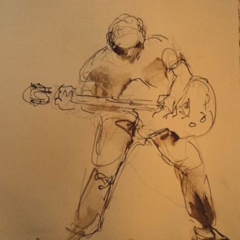 Tekening getiteld "ROCK (deadbones)" door Claude Hardenne, Origineel Kunstwerk