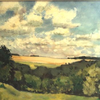 Painting titled "CUMULUS" by Claude Hardenne, Original Artwork