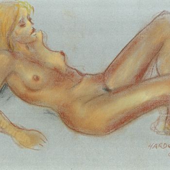 Drawing titled "Mlle A." by Claude Hardenne, Original Artwork
