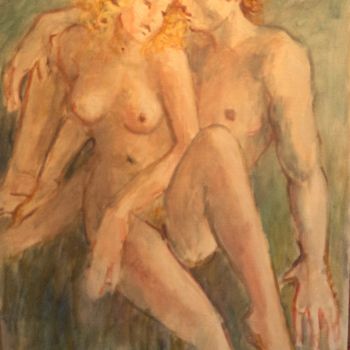 Peinture intitulée "Amour" par Claude Hardenne, Œuvre d'art originale, Huile