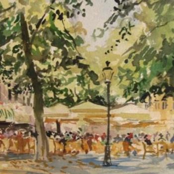 Painting titled "place à Maastricht" by Claude Hardenne, Original Artwork