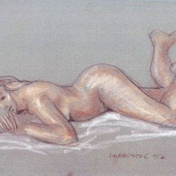Drawing titled "repos" by Claude Hardenne, Original Artwork