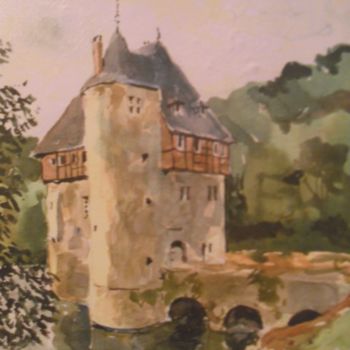 Peinture intitulée "château de Crupet" par Claude Hardenne, Œuvre d'art originale