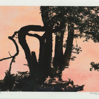 Grafika cyfrowa / sztuka generowana cyfrowo zatytułowany „arbre 9” autorstwa Claude Huré, Oryginalna praca, Manipulowana fot…